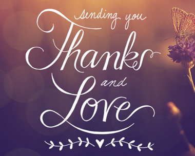 Thanks and Love Reply Card