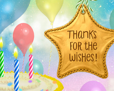 Thanks for Wishes Reply Card