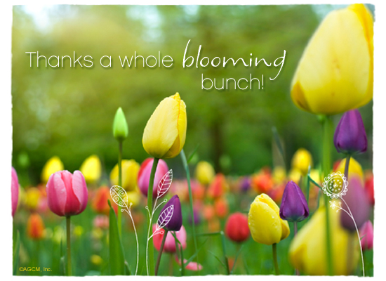 Thanks a Blooming Bunch! Reply artwork