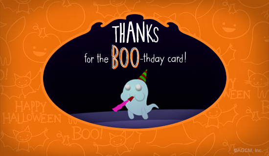 BOO-thday Thanks! Reply | American Greetings