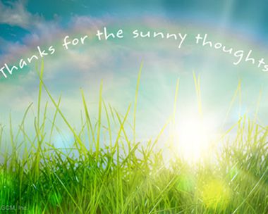 Sunny Thanks Reply Card