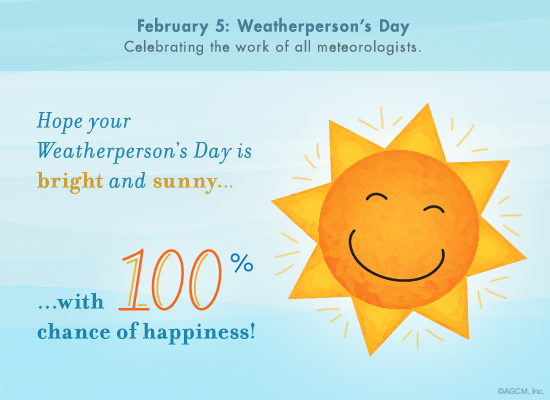 2/5 Weatherperson's Day Ecard (Postcard) artwork