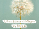 Balance of Life Quote Postcards