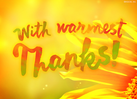With Warmest Thanks Reply artwork