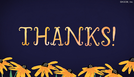 A Field of Thanks Ecard (Postcard) artwork