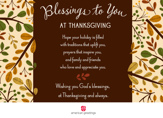 Blessings to You - Thanksgiving Ecard | American Greetings