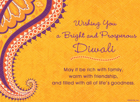 Bright and Prosperous Diwali Ecard (Postcard) artwork