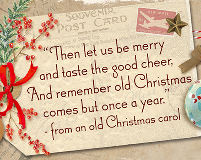 &quot;Old Christmas Carol Quote&quot; | Christmas Postcard | Blue Mountain eCards