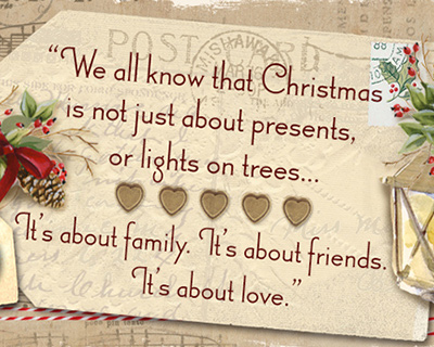 &quot;Friends &amp; Family Christmas Quote&quot; | Christmas Postcard | Blue Mountain