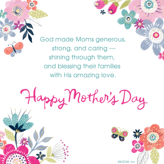 God Made Moms Ecard (Postcard) artwork