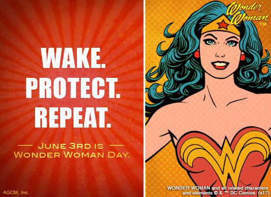 6/3 Wonder Woman™ Day Ecard (Postcard) artwork