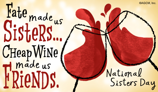 8/6 National Sisters Day Ecard (Postcard) artwork