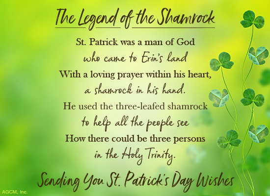The Legend of the Shamrock Ecard (Postcard) artwork