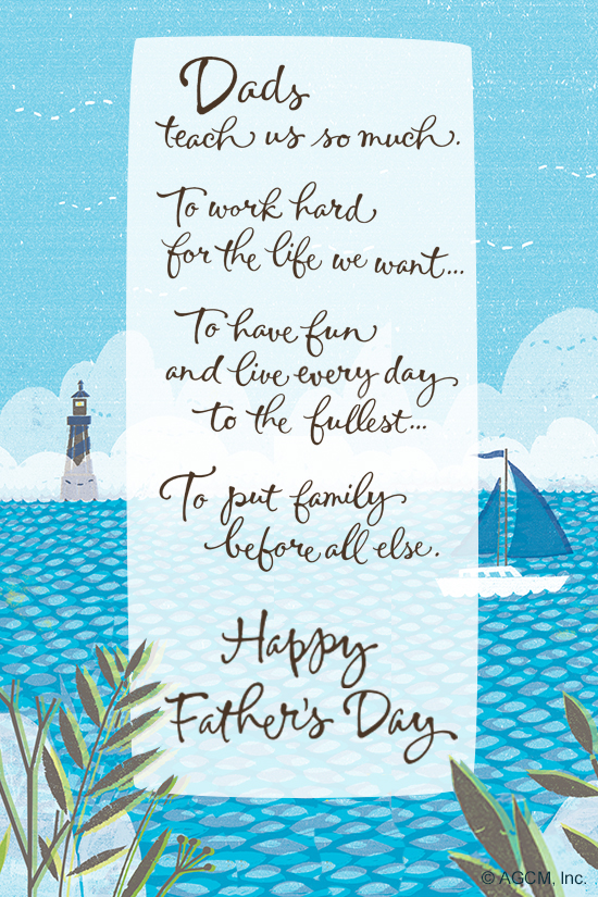 Dads Teach Us So Much Ecard (Postcard) | American Greetings