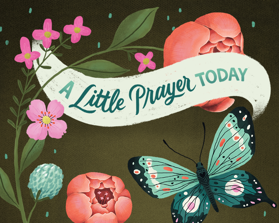 "A Little Prayer Today" Just Because eCard Blue