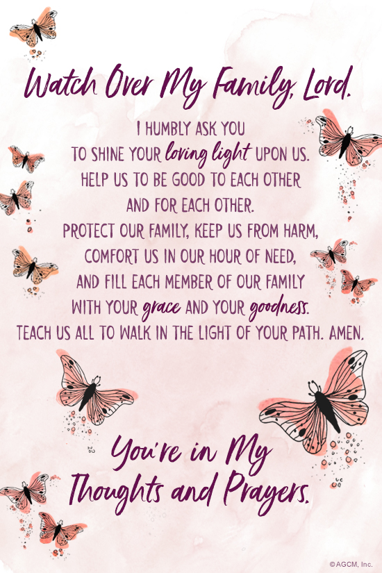 A Prayer for My Family Postcard artwork