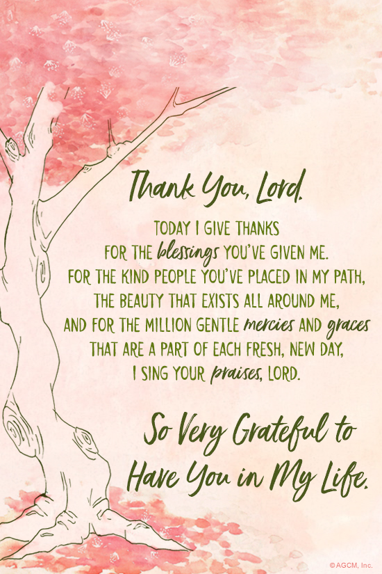 A Prayer of Gratitude Postcard artwork