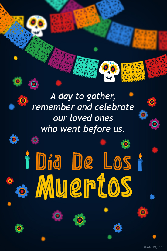Reflecting: Dia De Los Muertos Ecard artwork