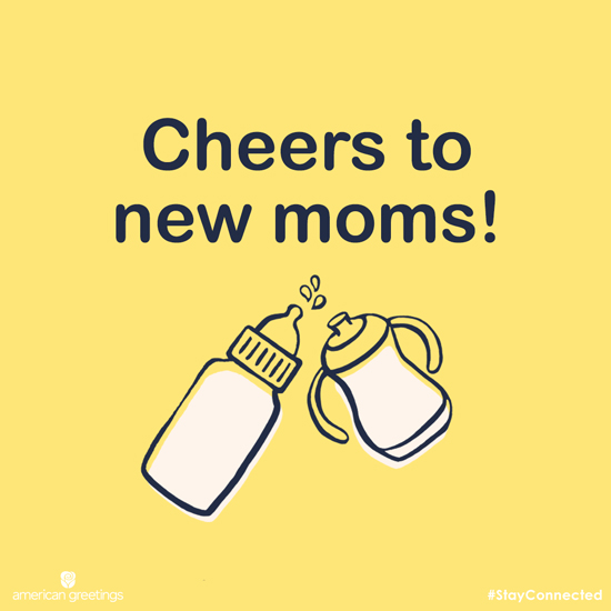 Cheers to New Moms! (Postcard) artwork