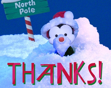 North Pole Thanks (Reply Card)