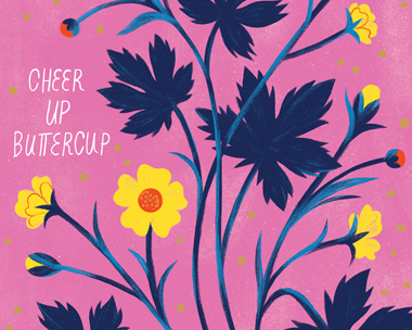 Cheer Up Buttercup - Feel Better Card - Encouragement Card