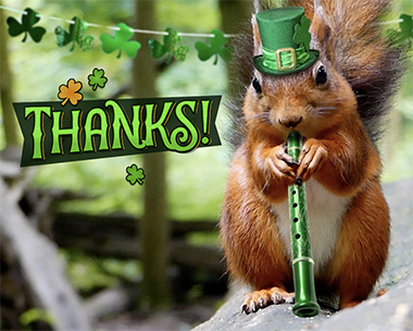 St Patrick's Day Thank You Reply