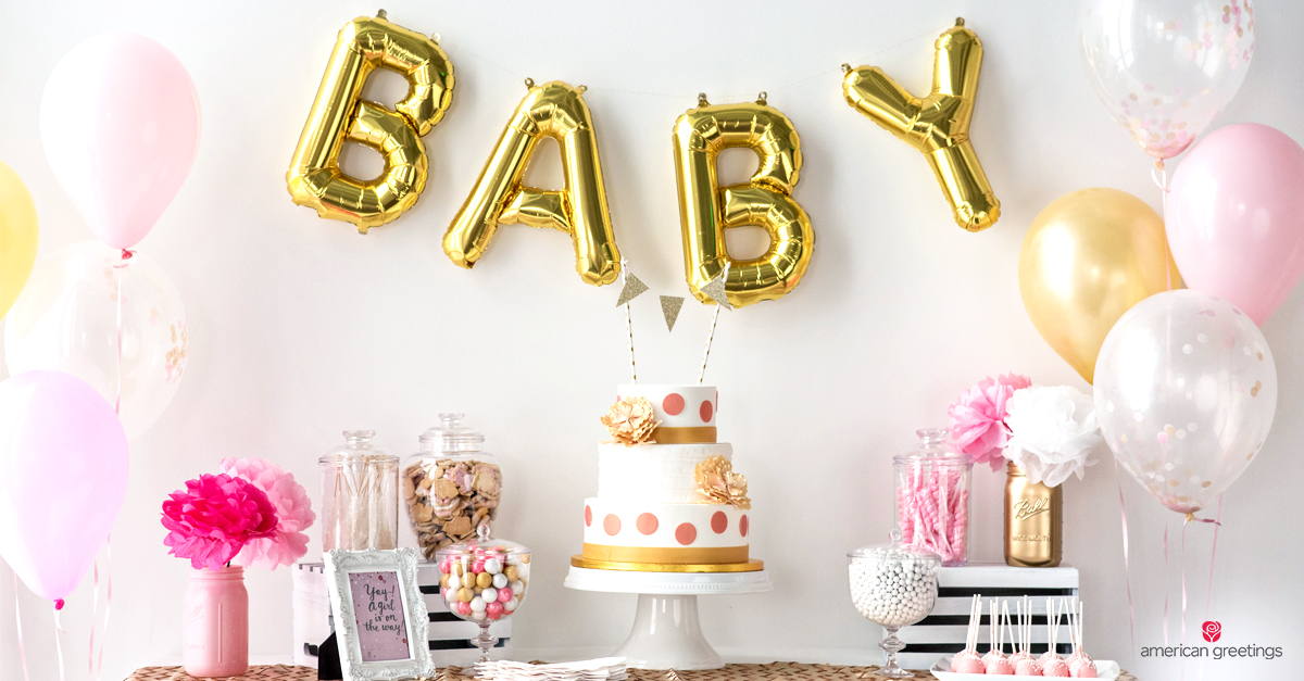 PINK & GOLD TABLE CONFETTI Baby Shower Party Decoration 