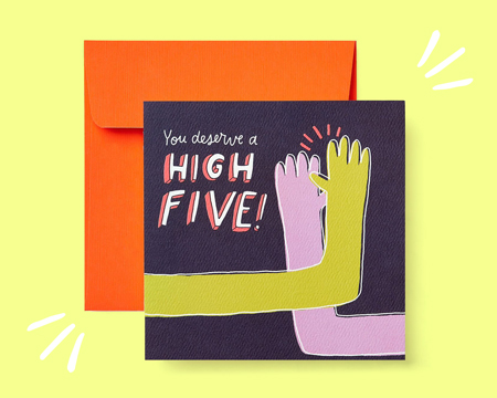 Funny Congratulations Card for Man Greeting Card for Him HIGH FIVE