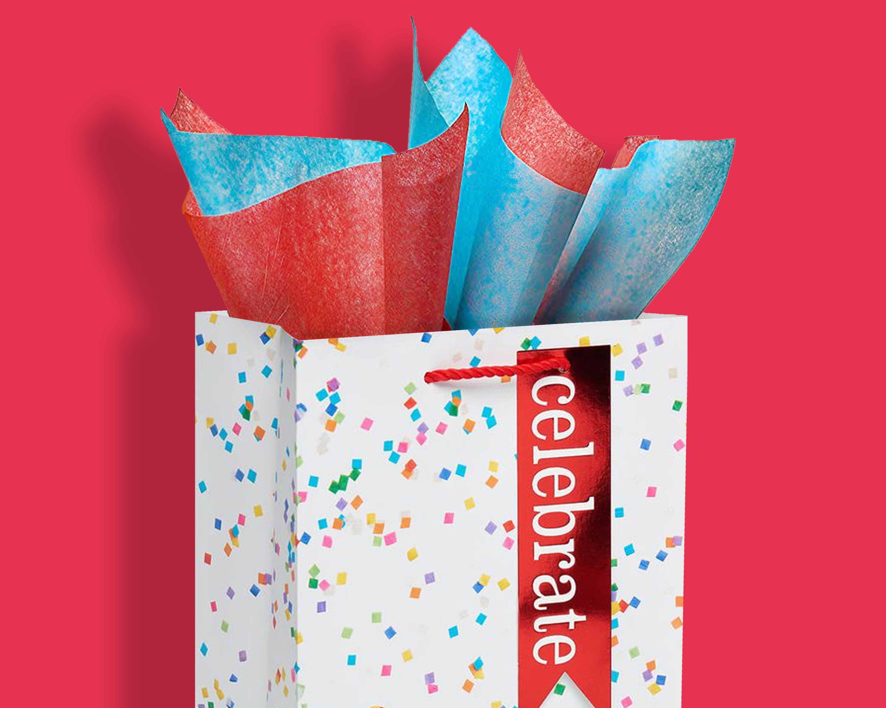 Multi-Colored American Greetings Gift Bag & Tissue 