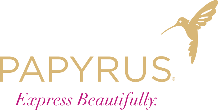 Papyrus Gold Humminbird Logo, Express Beautifully