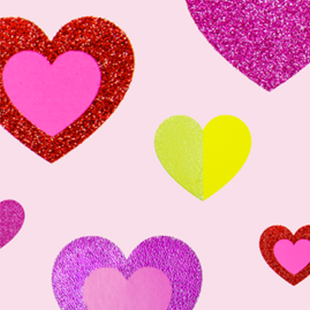 colorful sparkle hearts wallpaper