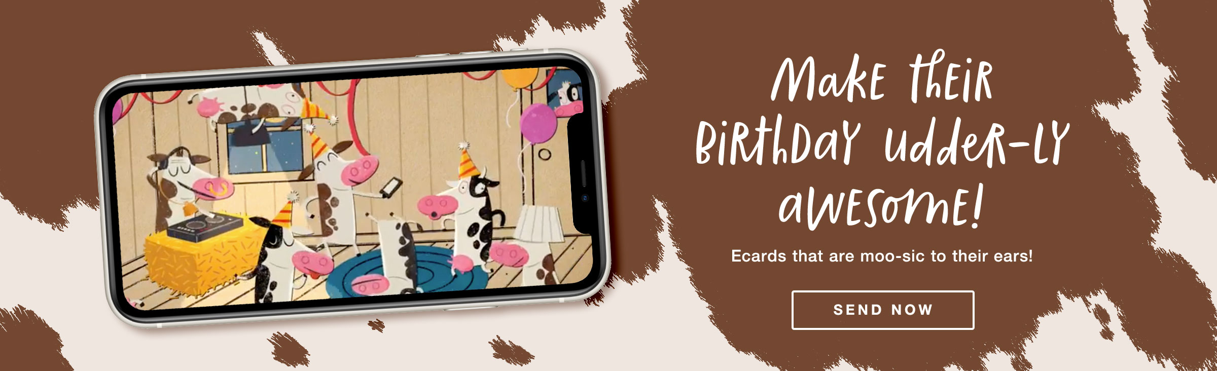 Birthday Cow Ecard Banner