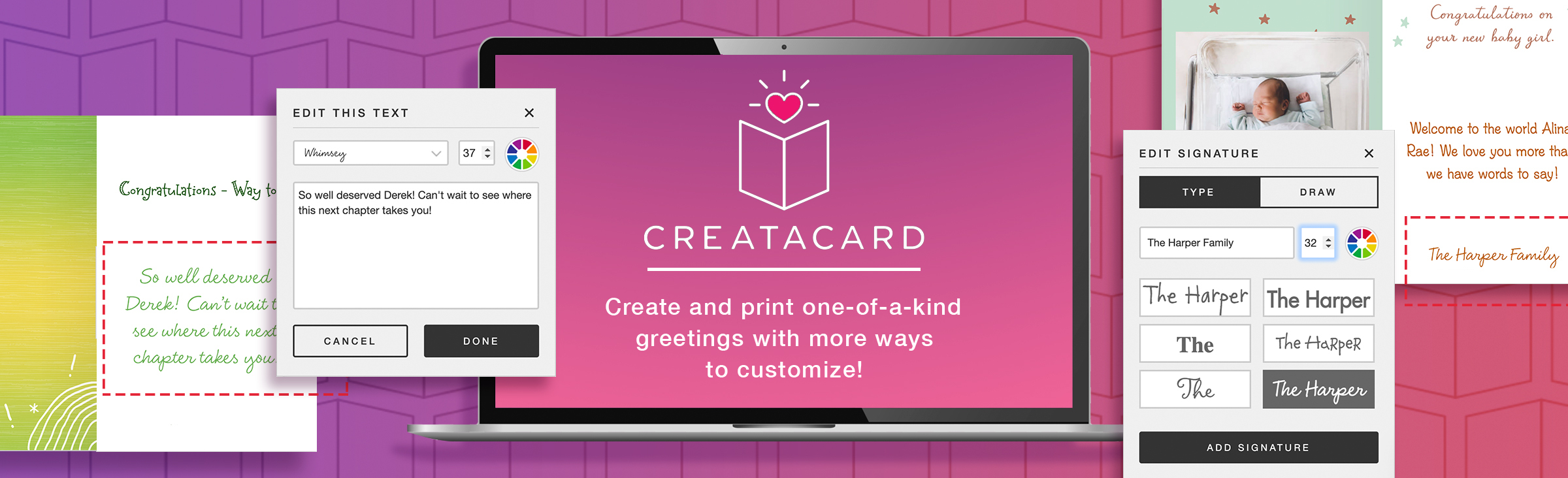 Creatacard Printable Greeting Cards banner