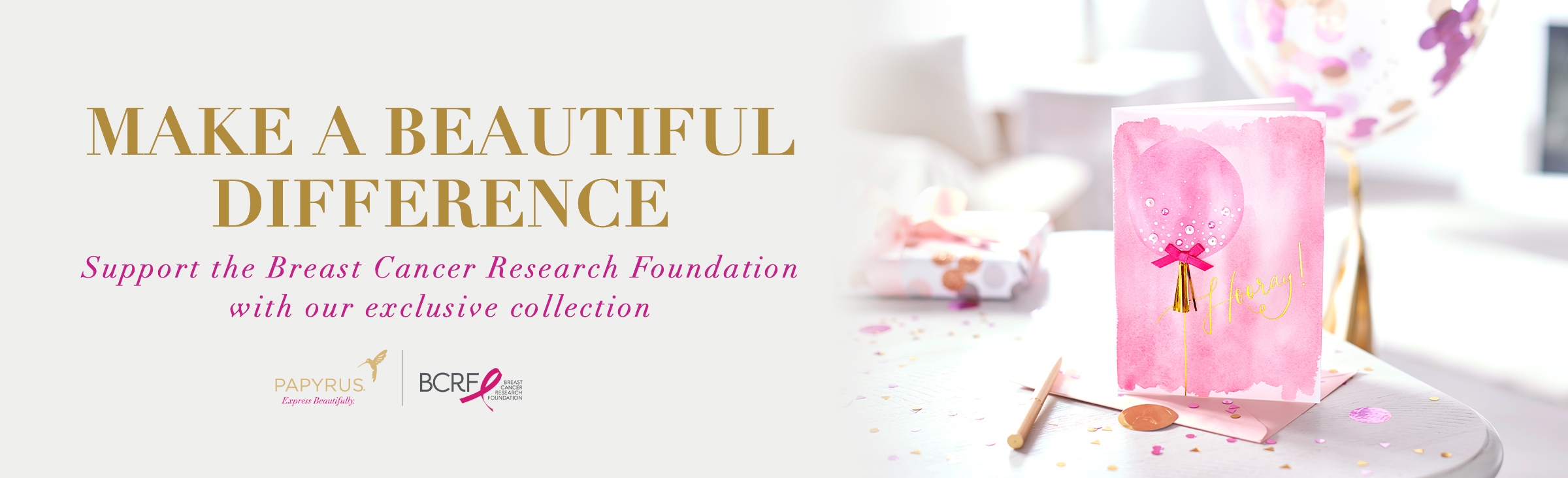 Make A Beautiful Difference Support the Breast Cancer Awareness Foundation with our exclusive collection