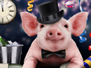 Auld Lang Swine Talking Card New Year's Day eCards