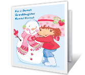 sweet granddaughter greeting card christmas printable