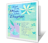 With Love, from Your Daughter Greeting Card - Mother's Day Printable ...