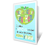 Great Teacher Greeting Card - Teacher Appreciation Day Printable Card ...