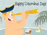 Columbus Day Bath Explorer Ecard
