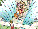 Moses Parts the Swimming Pool