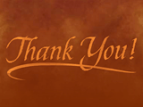 A Note of Thanks