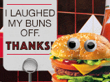 Cheeseburger Thanks (Reply Card)