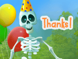 No Bones Birthday (Reply Card)