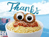 Spaghetti Thanks (Reply Card)