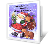 Christmas Cards for Grandchildren  Print Free at Blue 