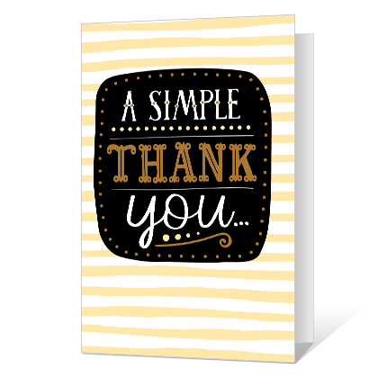A Simple Thank You Thank You Cards