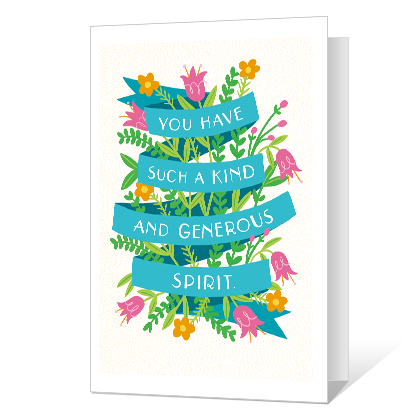 Your Generous Spirit Thank You Cards