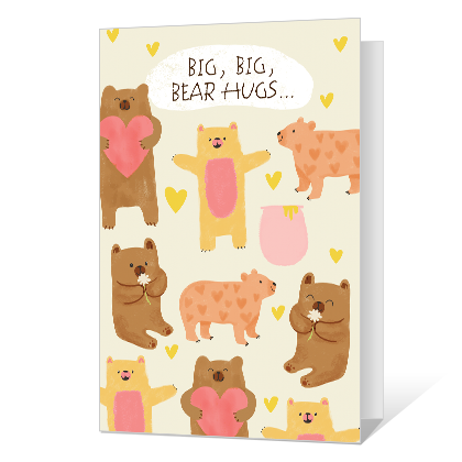 Big Bear Hugs Thinking of You Cards