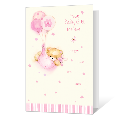 New Baby Girl Baby Cards