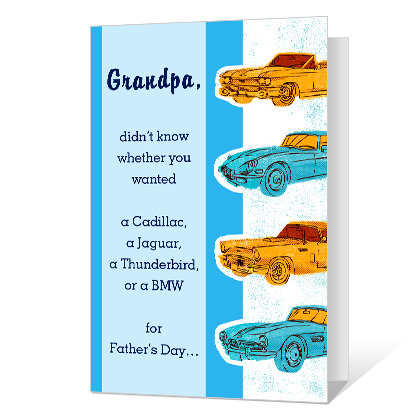 Just for Grandpa Father's Day Cards